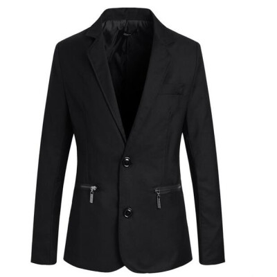 

Zogaa New Mens Suit Unique Zipper Slim