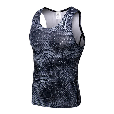 

3D sports Bodybuilding high elastic quick dry running sport Undershirts vest
