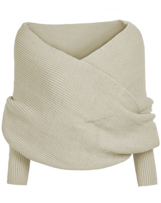 

Womens Winter Warm Soft Knitting Wool Sweater with Scarves