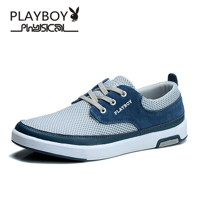 

PLAYBOY brand Summer,New,Color matching sneakers,Breathable mesh,England style,Sport casual,Men's shoes