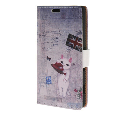 

MOONCASE Чехол для сони Xperia Z4V кожа флип бумажник Стиль визитницу и подставку Чехол [рисунком] дизайн / а01