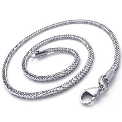 

Hpolw Jewelry New Trendy Fashion Jewelry Stainless Steel Casting Silver Plated Mens Lobster Clasps Necklace Chain 18-3