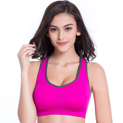 

Snow flying sports bra vest style fitness running without steel ring bra gathered bra X7804 orange red