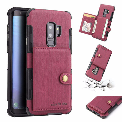 

SHS Phone Case For Samsung Galaxy S9S9 PlusJ5 2017 USJ7 2017 US Fashion Concise Leather Wire Drawing Multifunction