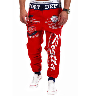 

CT&HF Men Letters Printing Sweatpants Handsome Personality Hot Selling Trousers Spring Cotton Trousers Slacks
