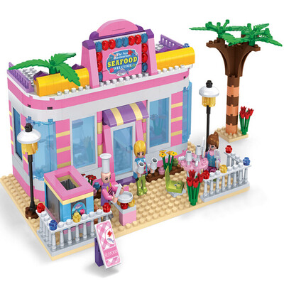 

COGO Restaurant on the beach Building blocks toy for girls 500 pcs - Dream Girls series - model 14509