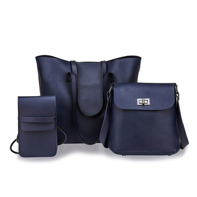 

Shoulder Handbag Designer Fashion Women Boston Luxury Handbags Ladies Crossbody Bag Tote Bags PU Leather Travel Popular 3 Sets