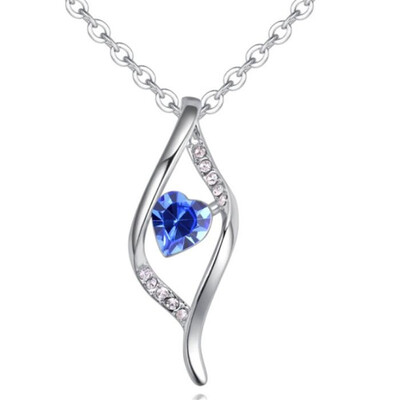 

Quality Original Crystals From Austrian Heart Pendant Necklaces Women Accessories Valentines Day Gift -28893