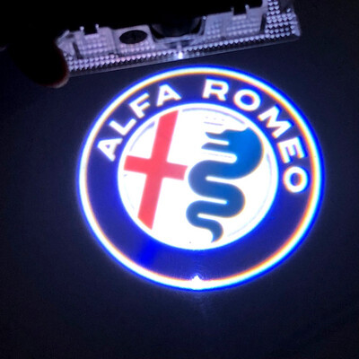 

2pcs Car Door Welcome lights For Alfa Romeo Giulia Stelvio Car LED Door Warning Light Projector Light Logo Customizable