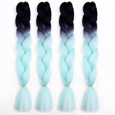 

63 Colors 4 piecelot Synthetic 2T3T4T High Temperature Fiber Ombre Braiding Hair 24 inch Jumbo Braids Hair Extensions