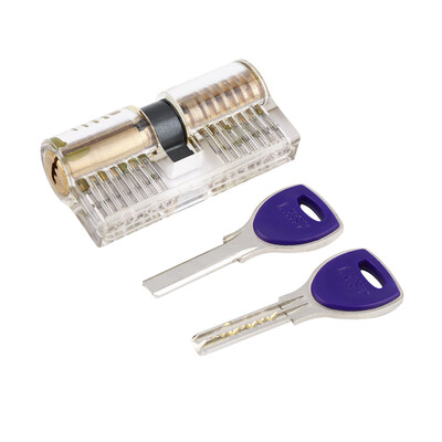 

Locksmith Double Side AB 2 Keyhole Visable Cutaway Practice Padlock Training