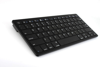 

Black Wireless Bluetooth Slim Keyboard for Apple Windows System iPad PC 80422
