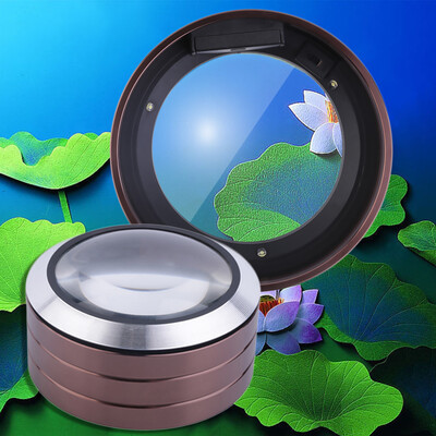 

75mm Magnifying glass desk loupe with LED light 6x magnification MG1303