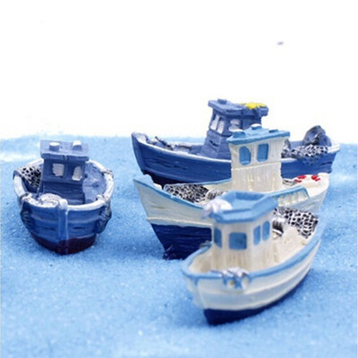 

Pop 1pcs Yacht Ship Fishing Boat Miniature Fairy Garden Home Houses Craft Micro Landscaping Decor DIY Accessories
