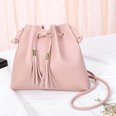 

2018 Crossbody Bags For Women Colorful Strap Bucket Bag Women PU Leather Leather Handbags Women Bag Women Messenger Bag