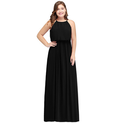 

Evening Long Prom Dress Formal Party Bridesmaid Gown Chiffon A-line Dresses Plus Size