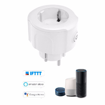 

Wifi Smart Socket Plug EU Type-E with Big OnOff Switch Button Smart Alexa Outlet Support APP Remote Control Timing Function Voice