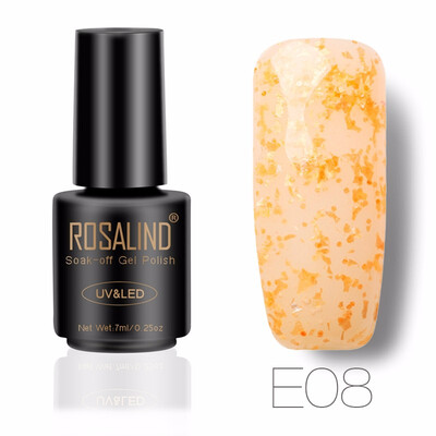 

ROSALIND Gel 1S SNOWFLAKE 7ML Glitter 24 Color Nail Gel Polish LED UV glitter Gel Varnish Soak Off Base Top Coat Needed Nail Art