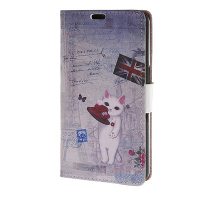 

MOONCASE чехол для Alcatel One Touch Flash OT-6042D Leather Flip Wallet Style and Kickstand Case Cover [Cute Pattern] a19