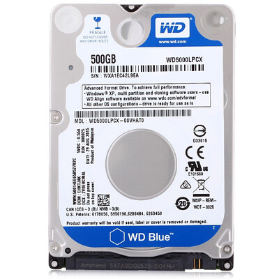 

Western Digital WD Blue Disk 500G SATA6Gb s 5400 rpm 16M Notebook Hard Drive WD5000LPCX