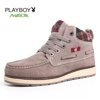 

PLAYBOY brand England styleFashionableMiddle-top bootsLacingWorkThermalHigh-topSnow bootsMens shoes