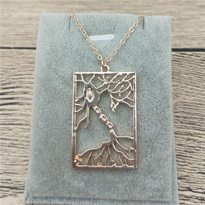 

New Trendy Neuron Necklace in Rectangle Multipolar Neuron Biology Gift Psychology Jewellery Science Jewellery