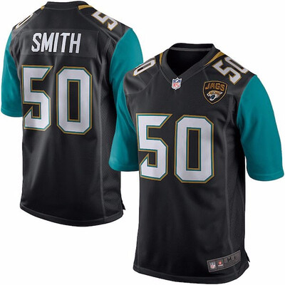 

Mens Jacksonville Jaguars Telvin Smith Nike BlackTeal Game Jersey