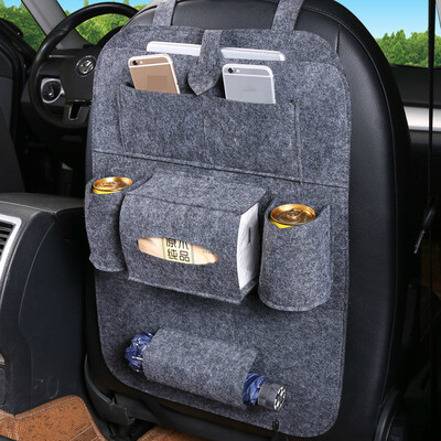 

Auto Car Organizer Backseat Bag Car-Styling Holder Multi-Pocket Seat Wool Felt Storage Container Hanging Box Car Storage for Kid
