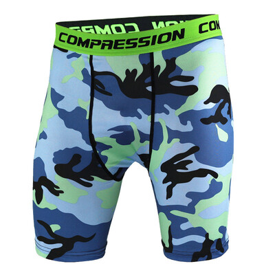 

male Tight training motion Bodybuilding shorts moisture absorption Perspiration Fast drying Run camouflage shorts Tight trousers