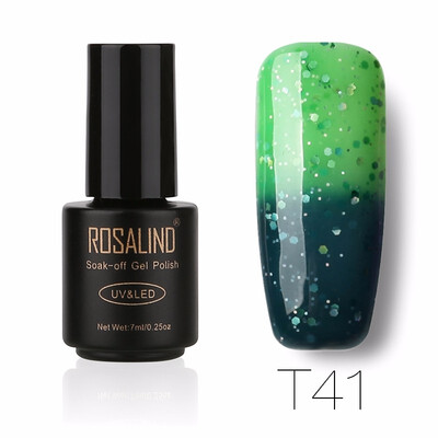 

ROSALIND Gel 1S 7ml Titanium Nail Gel Polish Soak Off UV LED Glitter Nail Polish Semi Vernis Permanent New Arrival gel lacquer