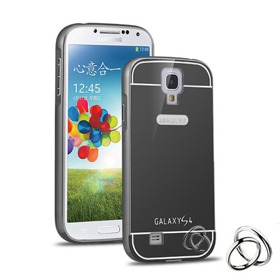 

MOONCASE Metal Frame Edge Mirror Back Protective Shell 2 in 1 Thin Case Cover for Samsung Galaxy S4 I9500