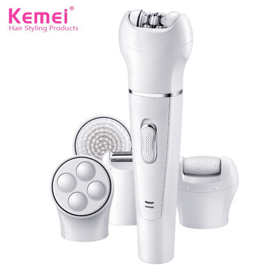 

Kemei2199 5 in 1 Women Razors Wool Device Knife Electric Shavers Women Epilator Shaving Lady Shavers Callus Remover Shaver