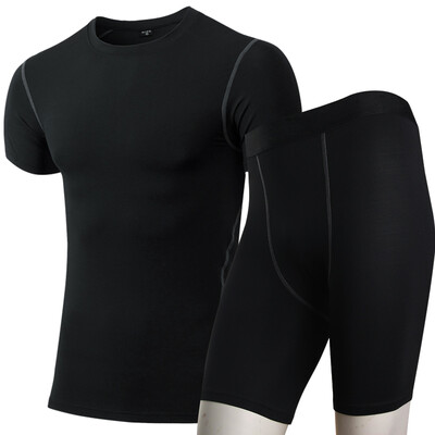 

Quick Dry MenS Sportswear Gym Running Set Short T-Shirt Shorts Sport Suit