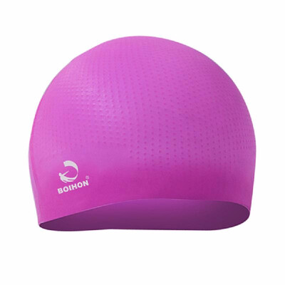 

Silicone Swimming Cap Solid Ultra Stretch with Anti-skid Interior Grains Particles Swimming Cap Hat Waterproof Hair Care Protect E