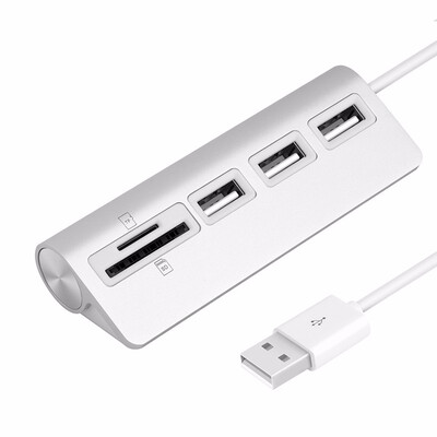

Rocketek multi usb 20 hub 3 port adapter splitter Aluminum SDTF Card Reader for MacBook Air computer laptop accessories
