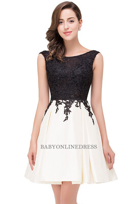 

2018 sexy backless Applique vestido de debutante curto Knee Length Party Prom Gown Homecoming Cocktail Dress