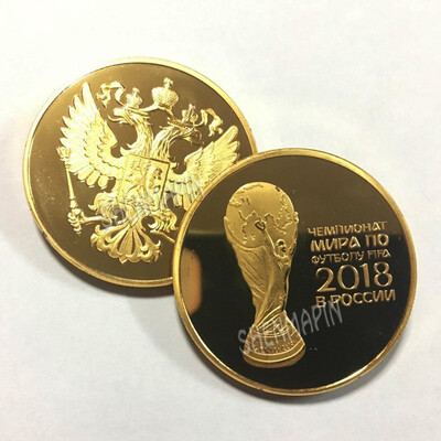 

2018 Russia World Cup coin Moscow football game challenges coin sports coins collection Goldsilve New