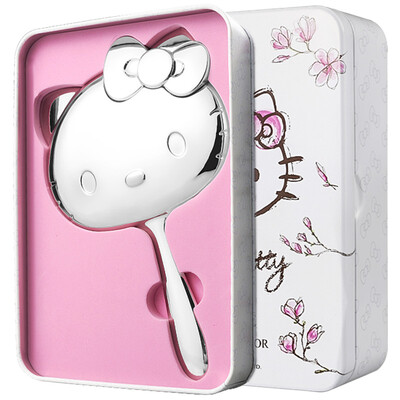 

HELLO KITTY pink metal handle make-up mirror 520 gift Valentine&39s Day gift metal gift box packing capture girl heart KT1404