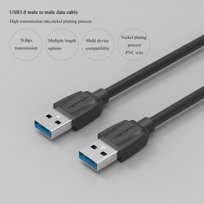 

Vention high speed USB3.0 male to male Cable 0.25m 0.5m 1m 1.5m 2m USB 3.0 M/M Data transfer Sync Cable