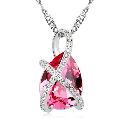 

WaterDrop Shaped Pendant Necklace Made With Crystal from Austrian Elements Maxi Crystal Collier For Women Mothers Day Gift 11355