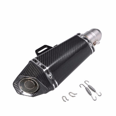 

51 Mm Carbon Fiber Refit Exhaust Muffler Pipe Small Hexagon Style for Motorcycles ATV Universal