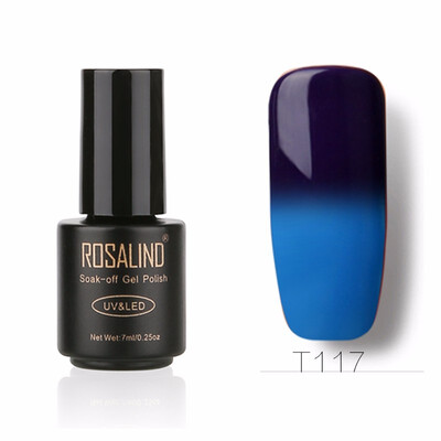 

ROSALIND Gel 1S Temperature Changing Nail Polish 7ml Soak off Nail Gel Polish Vernis Semi Permanent UV LED Glitter Nail Lacquer