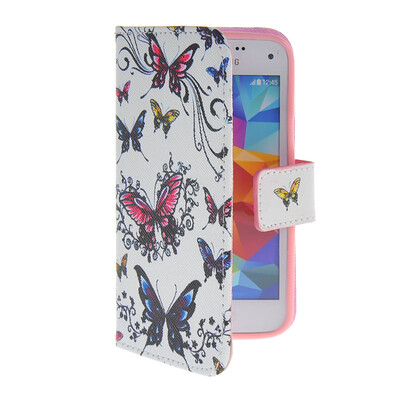 

MOONCASE Pattern Style Leather Side Flip Wallet Card Slot Pouch Stand Shell Back ЧЕХОЛ ДЛЯ Samsung Galaxy S5 Mini