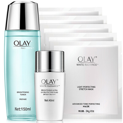 

Olay OLAY skin care set water-sensing white skin brightening cosmetics set 7 sets light transparent protection sunscreen lotion 40ml skin lotion 150ml watery mask 5 pieces moisturizing