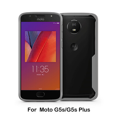 

Goowiiz Luxury Phone Case For Motorola Moto G5SG5S Plus HD Clear Acrylic TPU Silicone Prevent falling Full protection