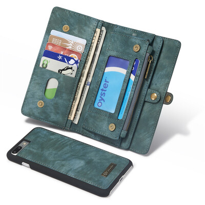 

Iphone 78X Luxury Leather Commerce Multi-function Detachable Wallet Card Clip Cover Phone case