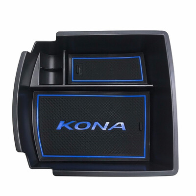 

Customized For 2018 Hyundai Kona Car Center Console Armrest Box Glove Secondary Storage Console Organizer Insert TrayBlue