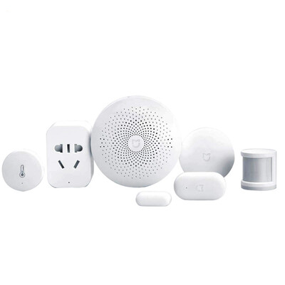

Xiaomi Smart Home Automation Mijia 6 in 1 Kit LED Gateway 2 WiFi Switch Zigbee Sensor Socket