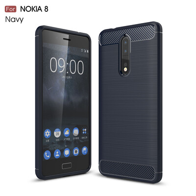 

Goowiiz Phone Case For Nokia 5678 Fashion Slim Carbon Fiber TPU Soft Silicone Prevent falling