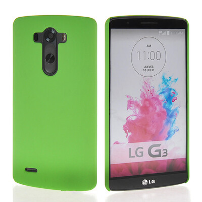 

MOONCASE Hard Rubberized Rubber Coating Devise Back чехол для LG G3 Green